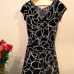 London Times, Office Dress, Black and White Dress, Size 6